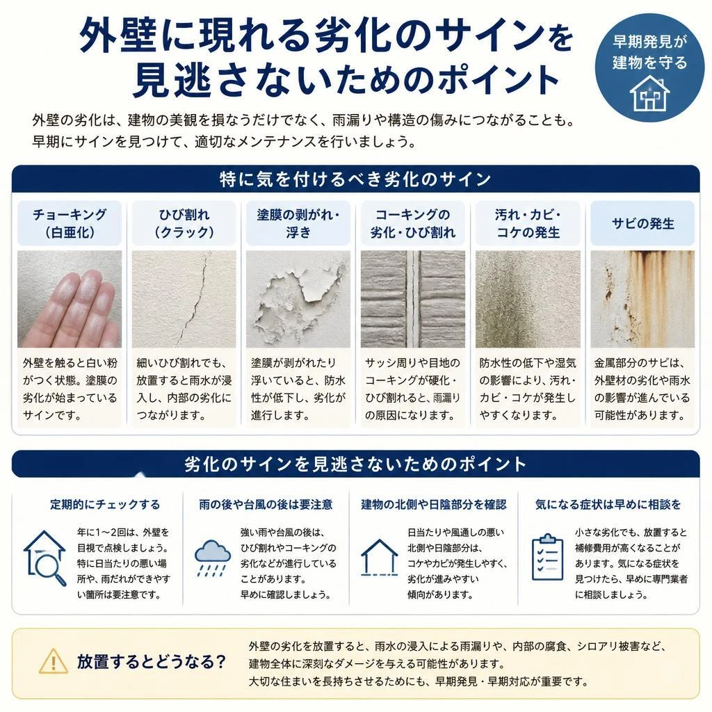 外壁の劣化サインとは？