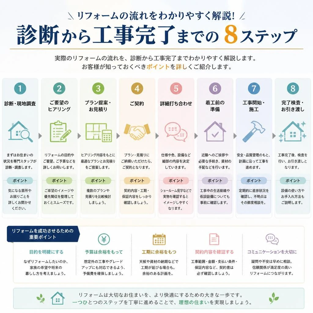外壁リフォームの流れ