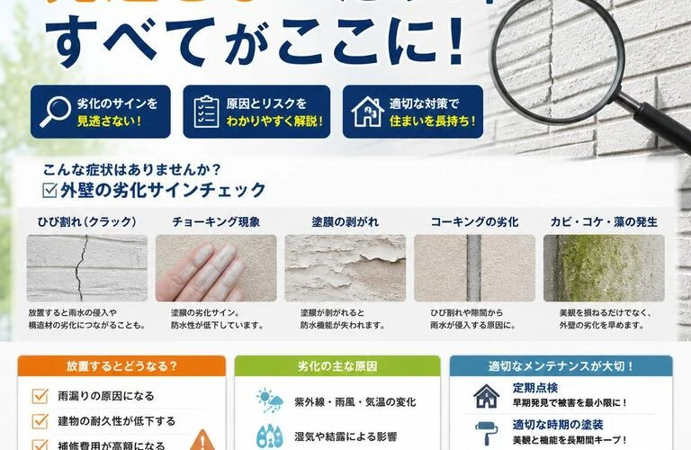 外壁の痛みを見逃さないためのすべてがここに！