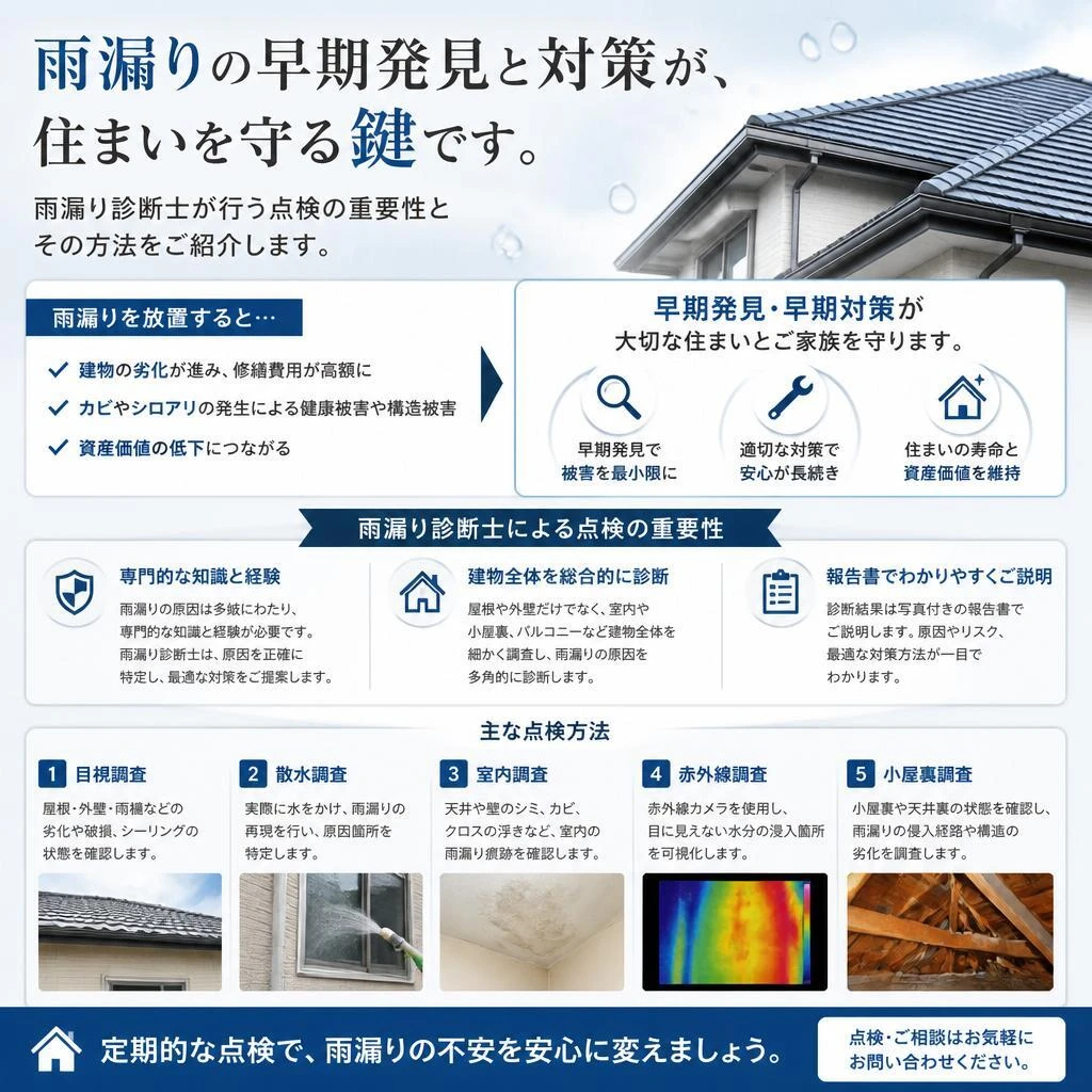 4. 雨漏り診断士による徹底点検