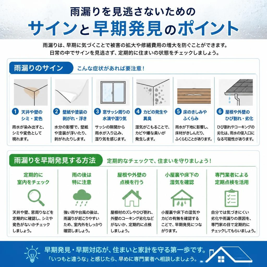 2. 雨漏りの兆候