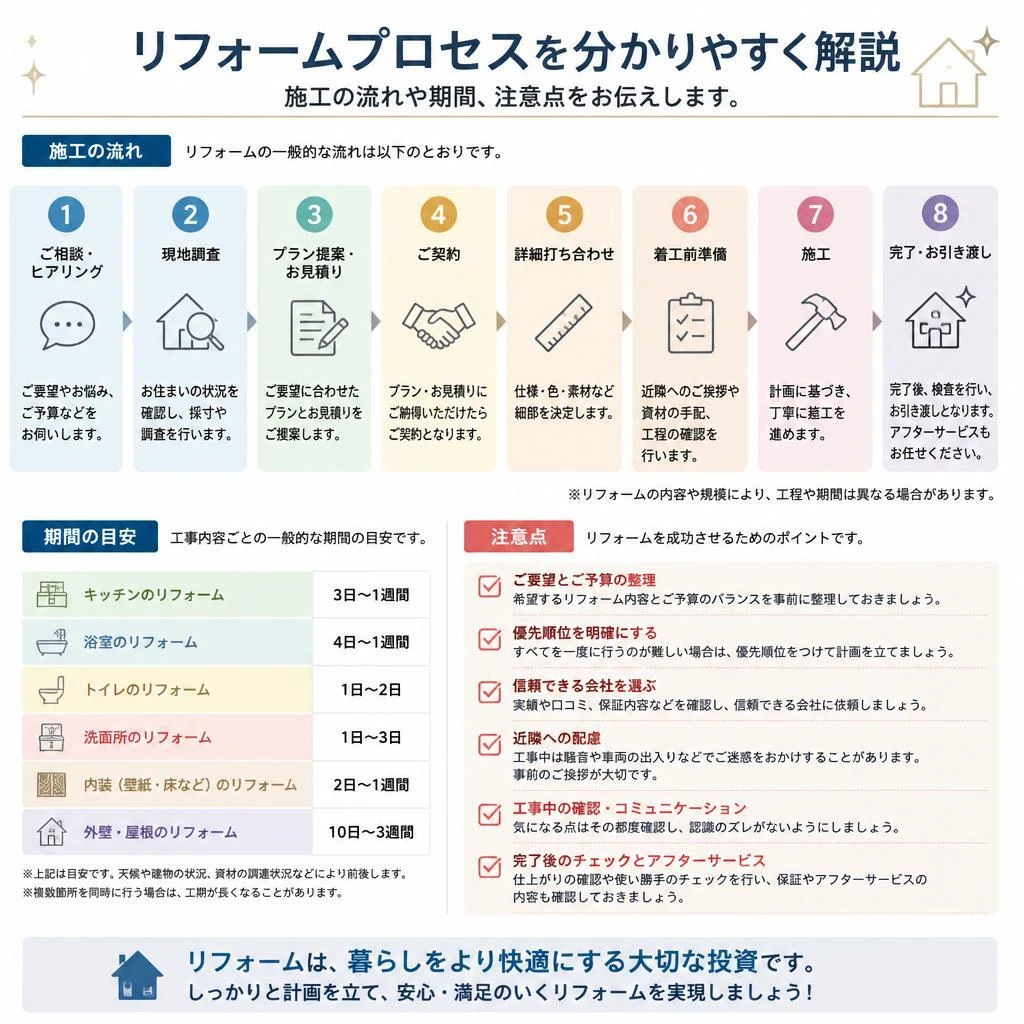 5. 外壁リフォームの工程とスケジュール