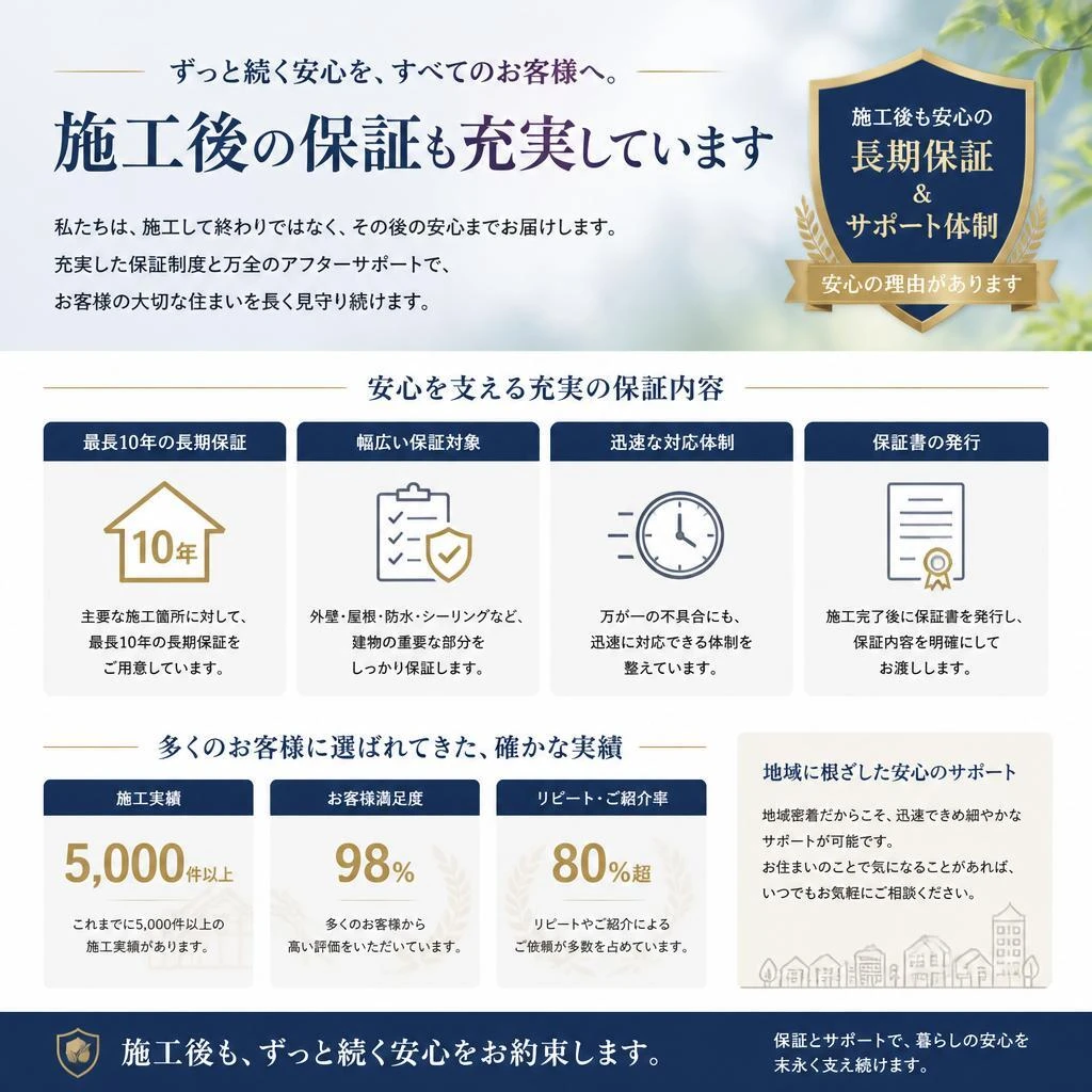施工保証の安心サービス