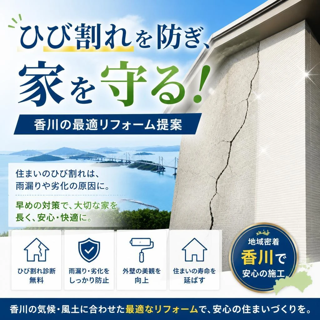 「ひび割れを防ぎ、家を守る！香川の最適リフォーム提案」