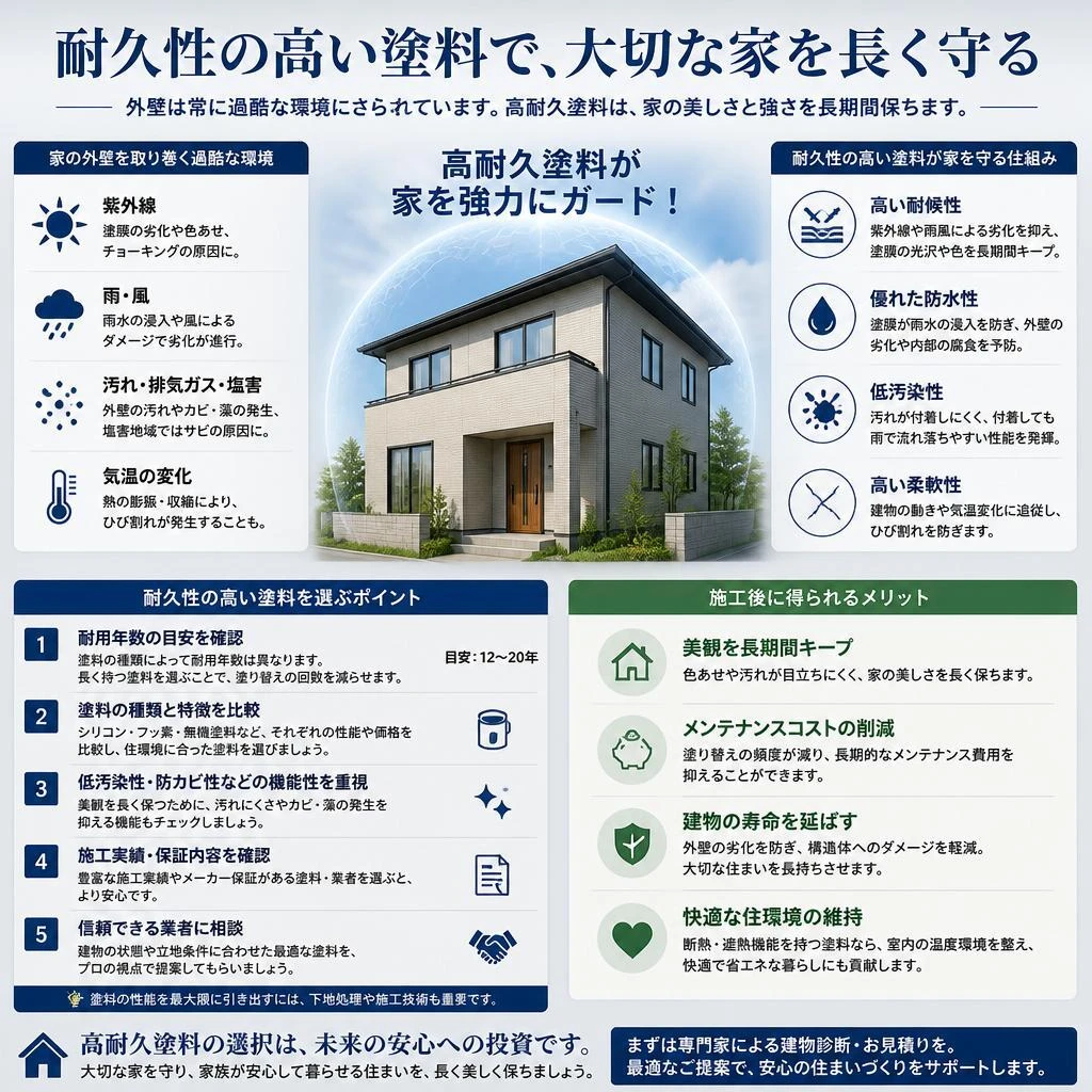 耐久性塗料の選び方とそのメリット