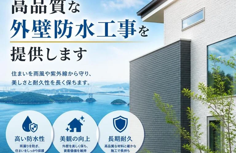 香川県の住宅を守る！高品質な外壁防水工事を提供します