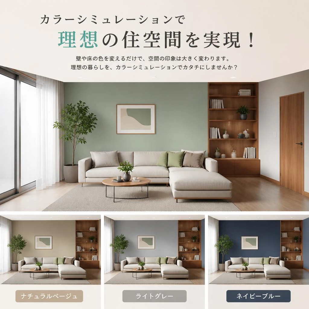 カラーシミュレーションで理想の住空間を実現！