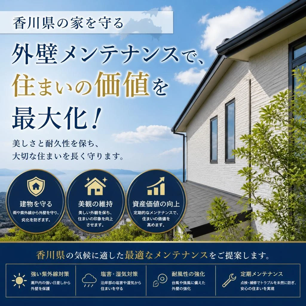 香川県の家を守る外壁メンテナンスで、住まいの価値を最大化！
