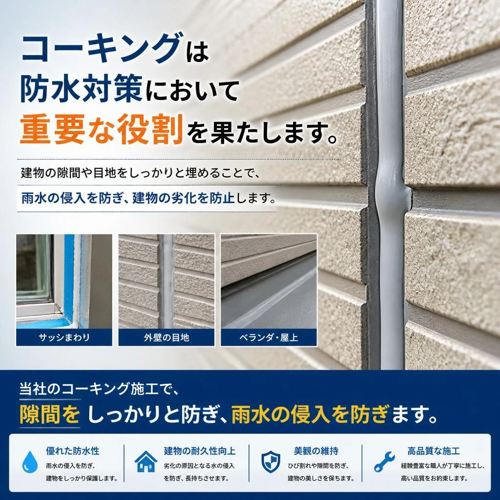 4. 信頼のコーキング施工