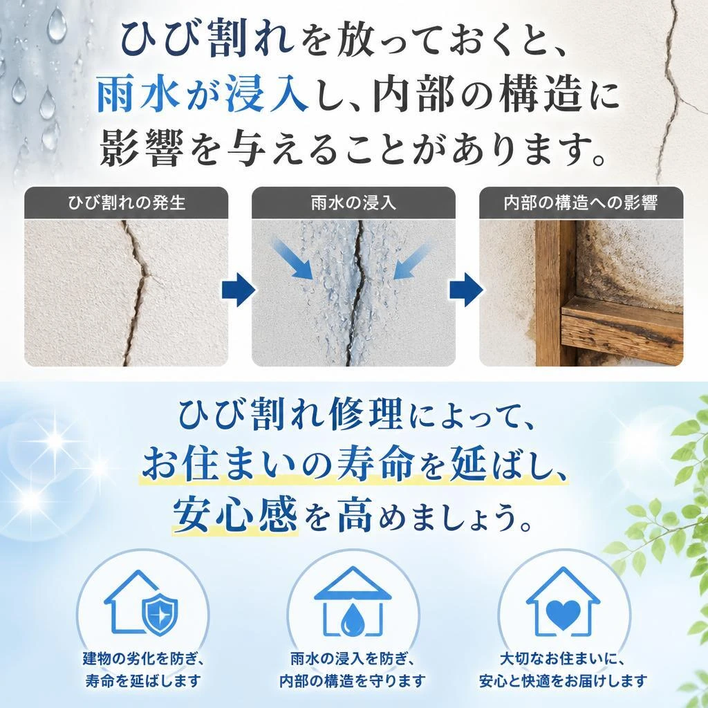 2. ひび割れ修理の必要性