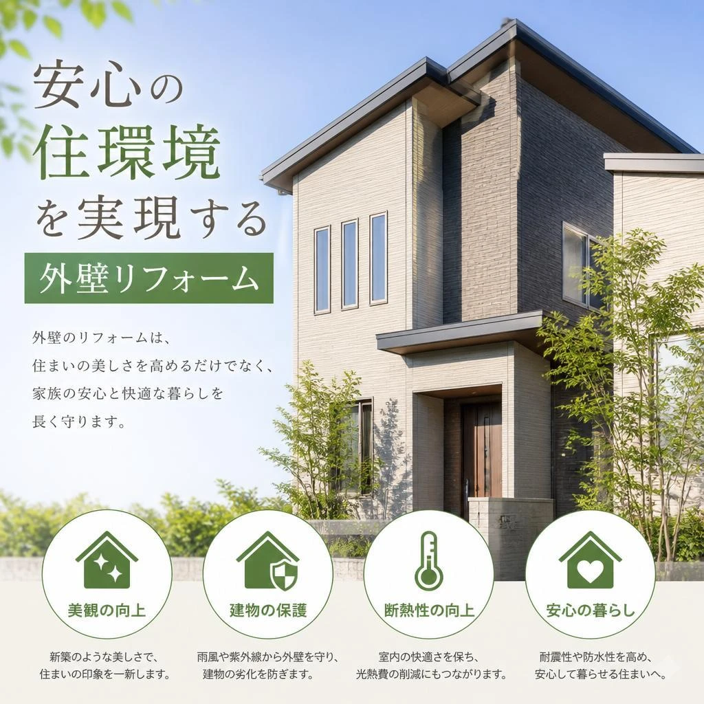 安心の住環境を実現する外壁リフォーム