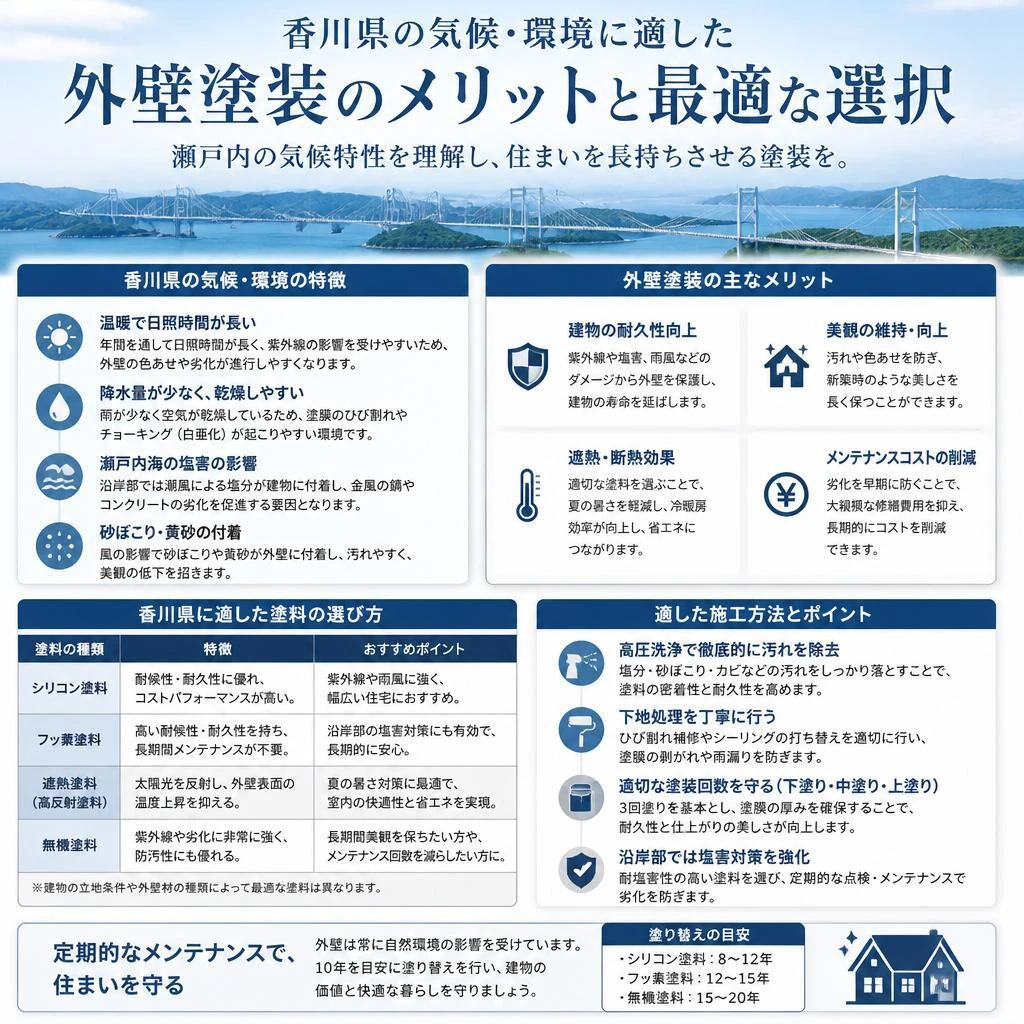 2. 香川県の外壁塗装の利点
