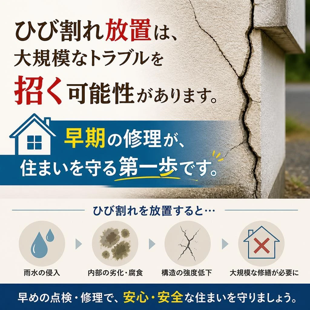 ひび割れ修理の重要性