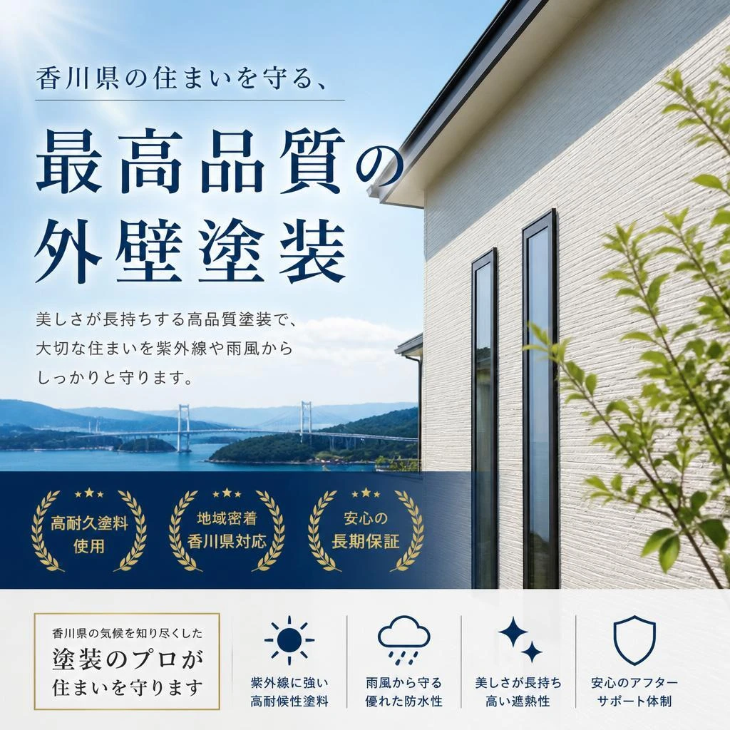 香川県の住まいを守る、最高品質の外壁塗装