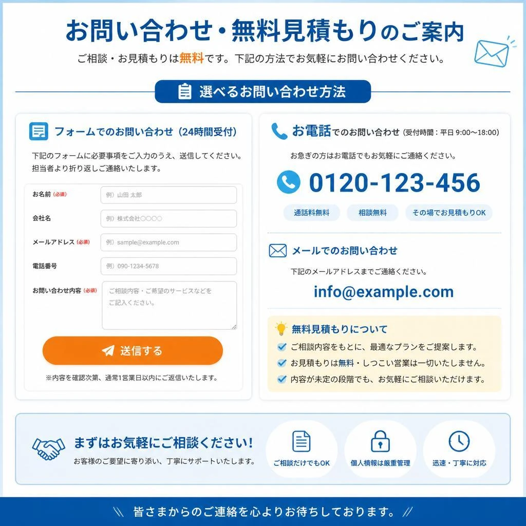 7. お問い合わせ・無料見積もり