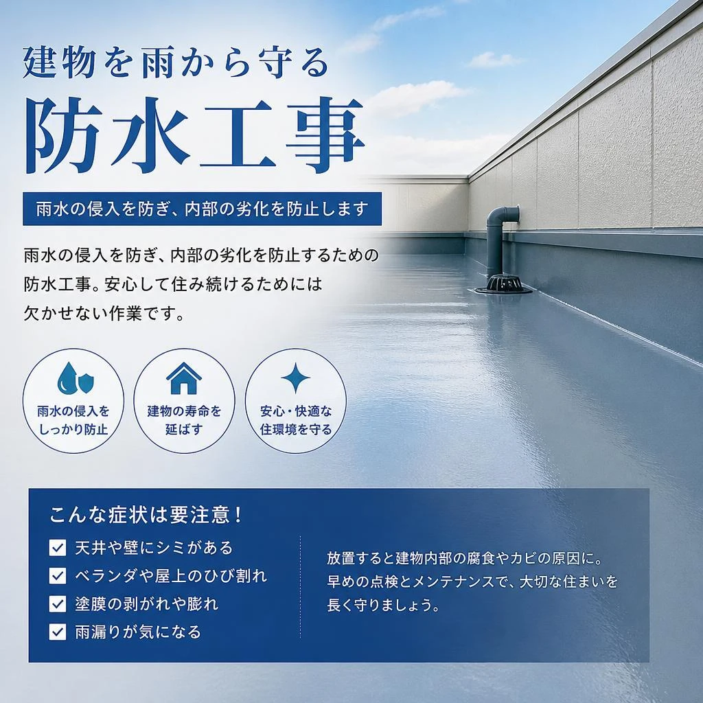防水工事で水害を防ぐ