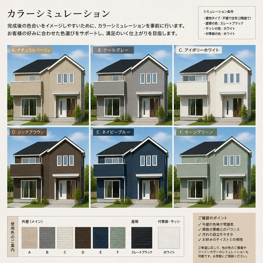 カラーシミュレーションで安心