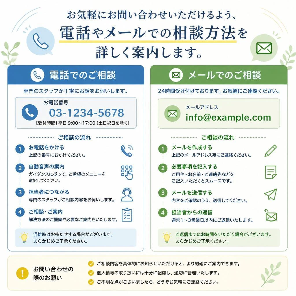 まずは無料相談を！