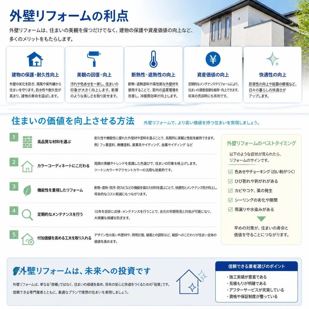 2. 外壁リフォームのメリット