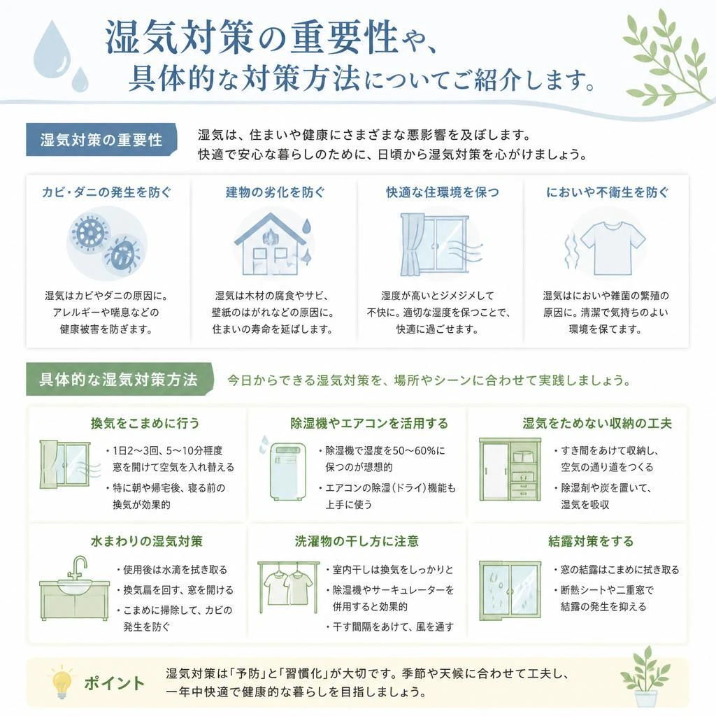 4. 湿気対策 - 住まいの健康を守るために