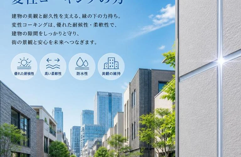 「美しい街並みを守る、変性コーキングの力」