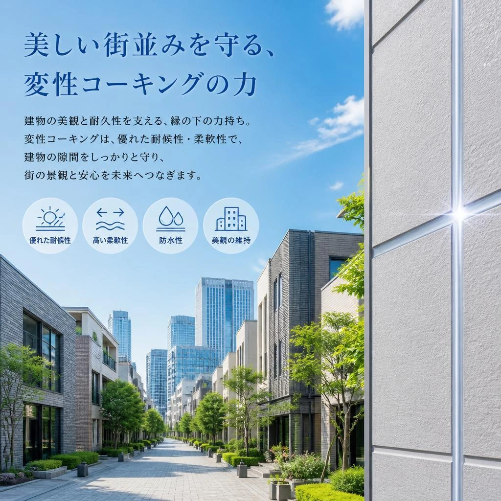 「美しい街並みを守る、変性コーキングの力」
