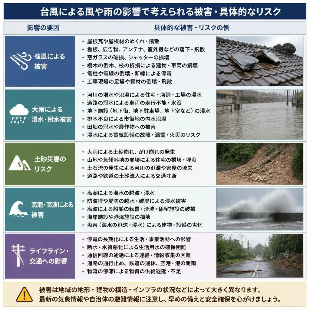 2. 台風による被害の危険性