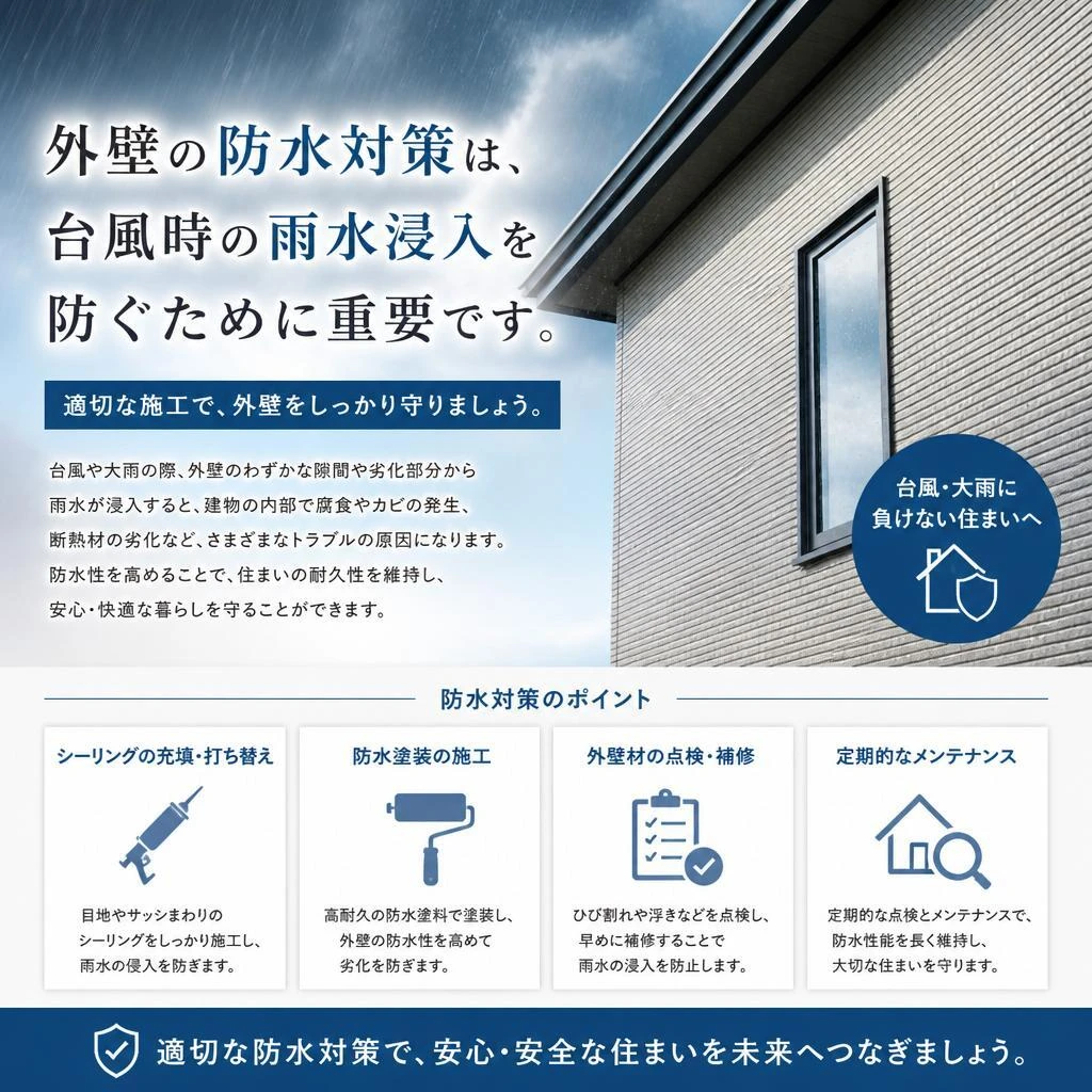 外壁の防水対策がカギ！