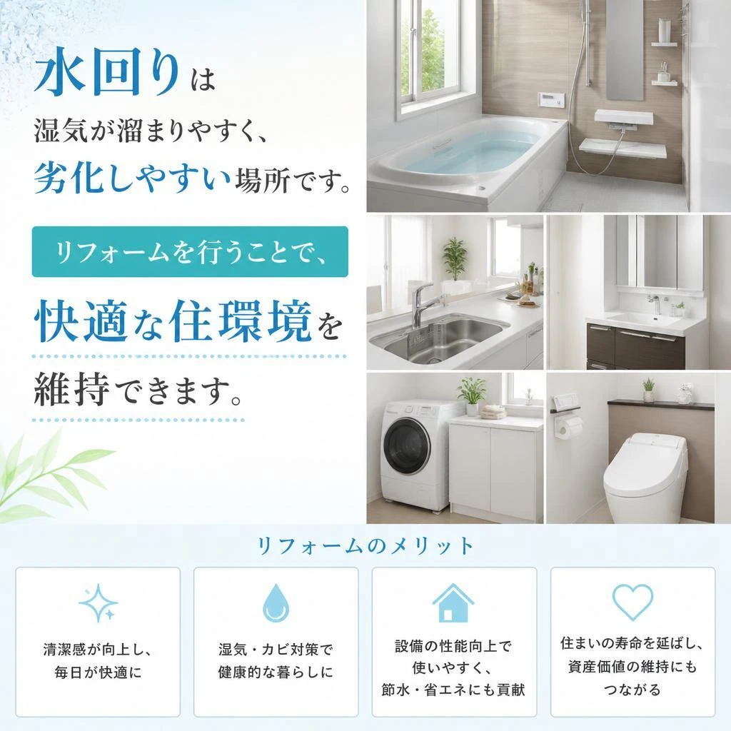 水回りリフォームで安心・快適な住環境を
