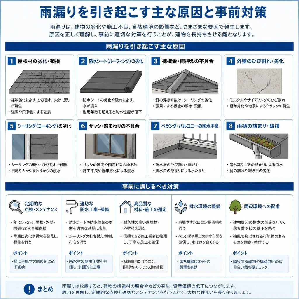 雨漏りの原因と対策