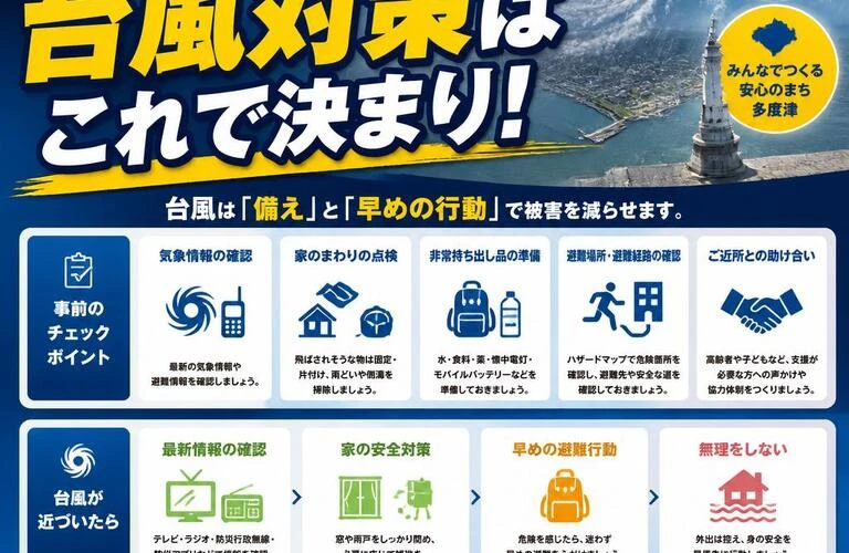 多度津町の台風対策はこれで決まり！