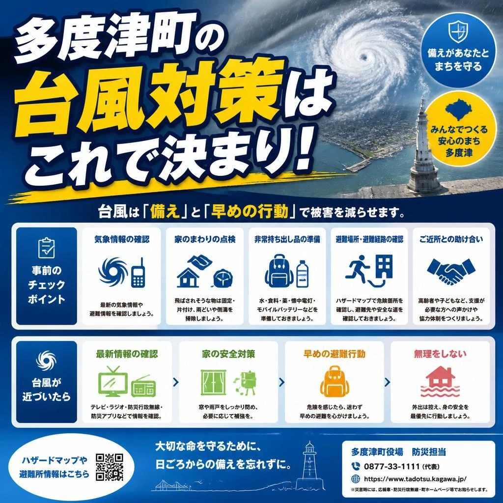 多度津町の台風対策はこれで決まり！