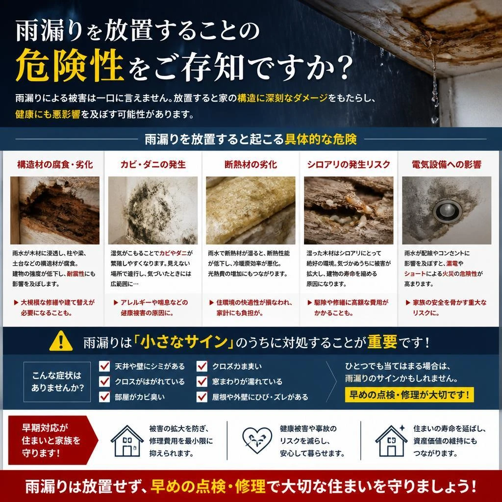 雨漏りの実態とその危険性