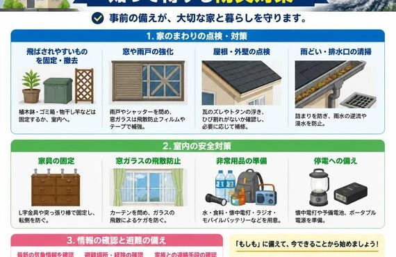 台風から家を守る！知って得する防災対策