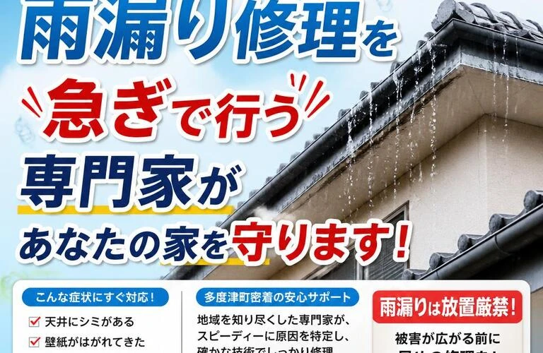 多度津町の雨漏り修理を急ぎで行う専門家があなたの家を守ります！