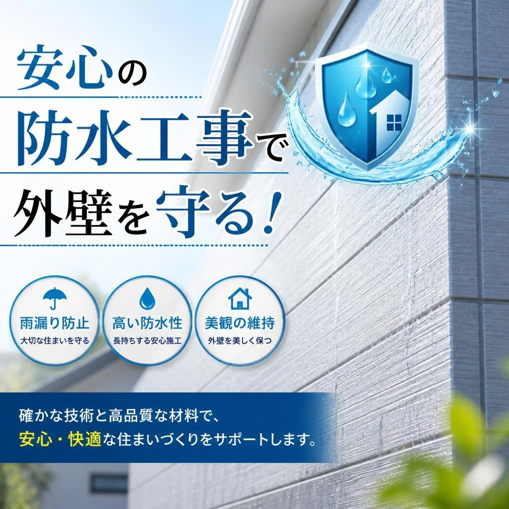 安心の防水工事で外壁を守る！