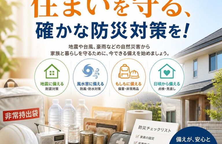 あなたの大切な住まいを守る、確かな防災対策を！
