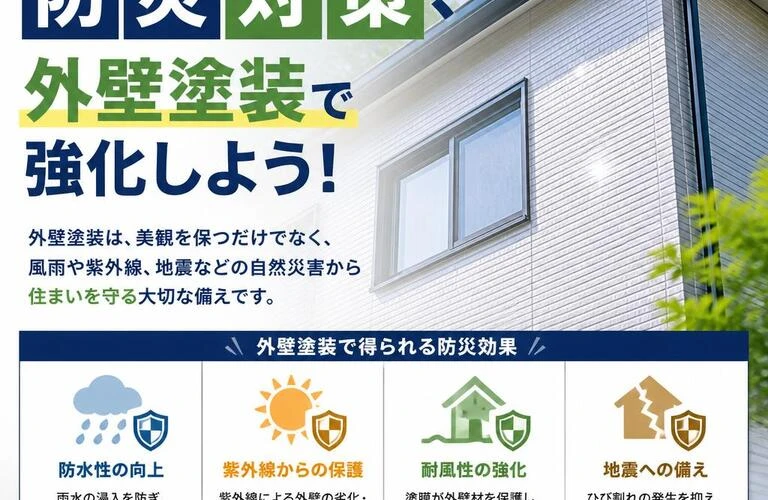 住まいを守るための防災対策、外壁塗装で強化しよう！