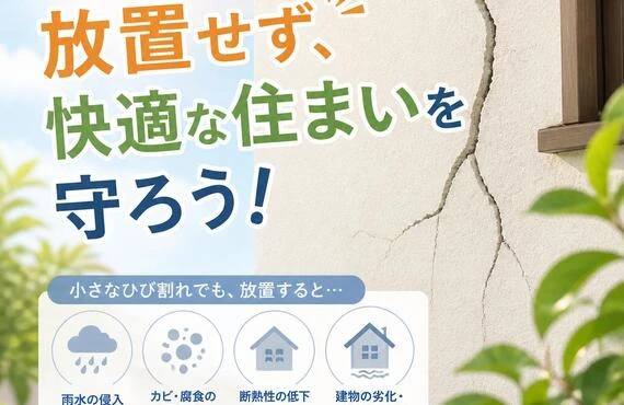 ひび割れを放置せず、快適な住まいを守ろう！