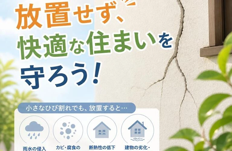 ひび割れを放置せず、快適な住まいを守ろう！
