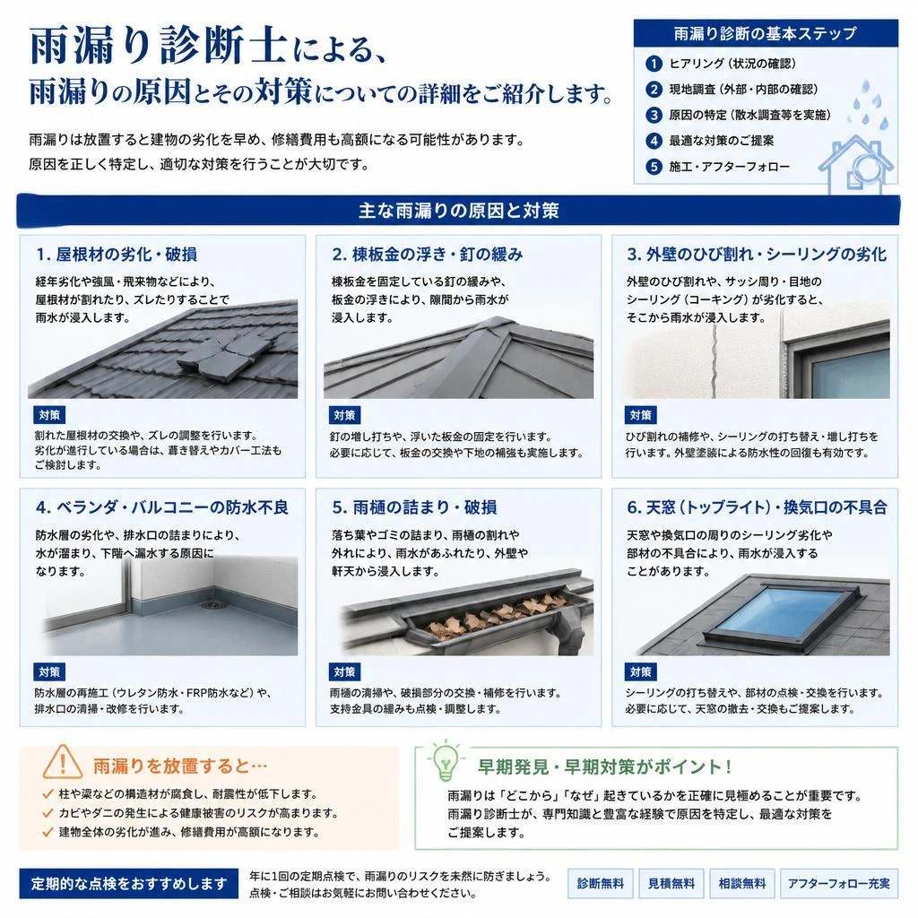 雨漏りを未然に防ぐ方法