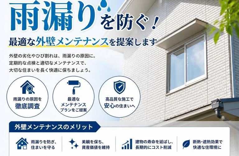 多度津町の雨漏りを防ぐ！最適な外壁メンテナンスを提案します