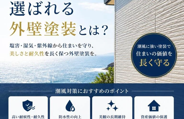 潮風から家を守るために、選ばれる外壁塗装とは？