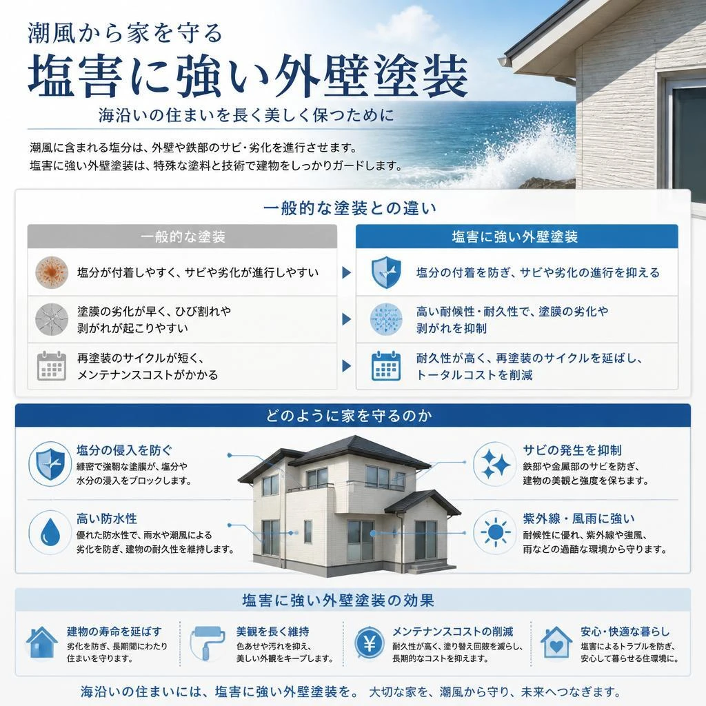 潮風に強い外壁塗装とは？
