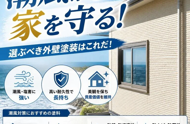 潮風から家を守る！選ぶべき外壁塗装はこれだ！