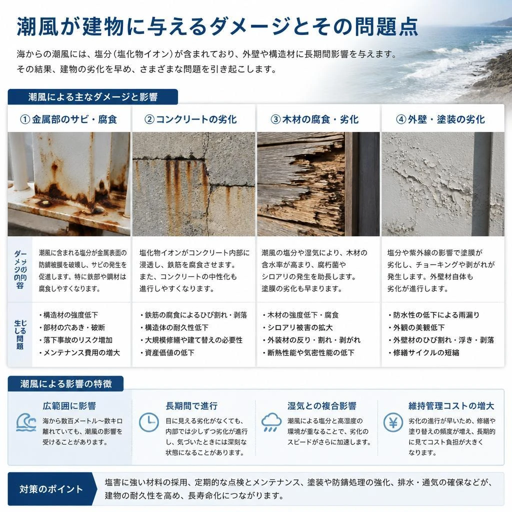 2. 潮風が家に与える影響