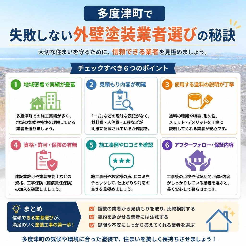 多度津町で失敗しない外壁塗装業者選びの秘訣