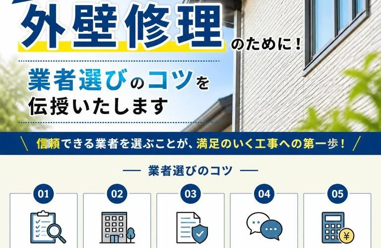失敗しない外壁修理のために！業者選びのコツを伝授いたします