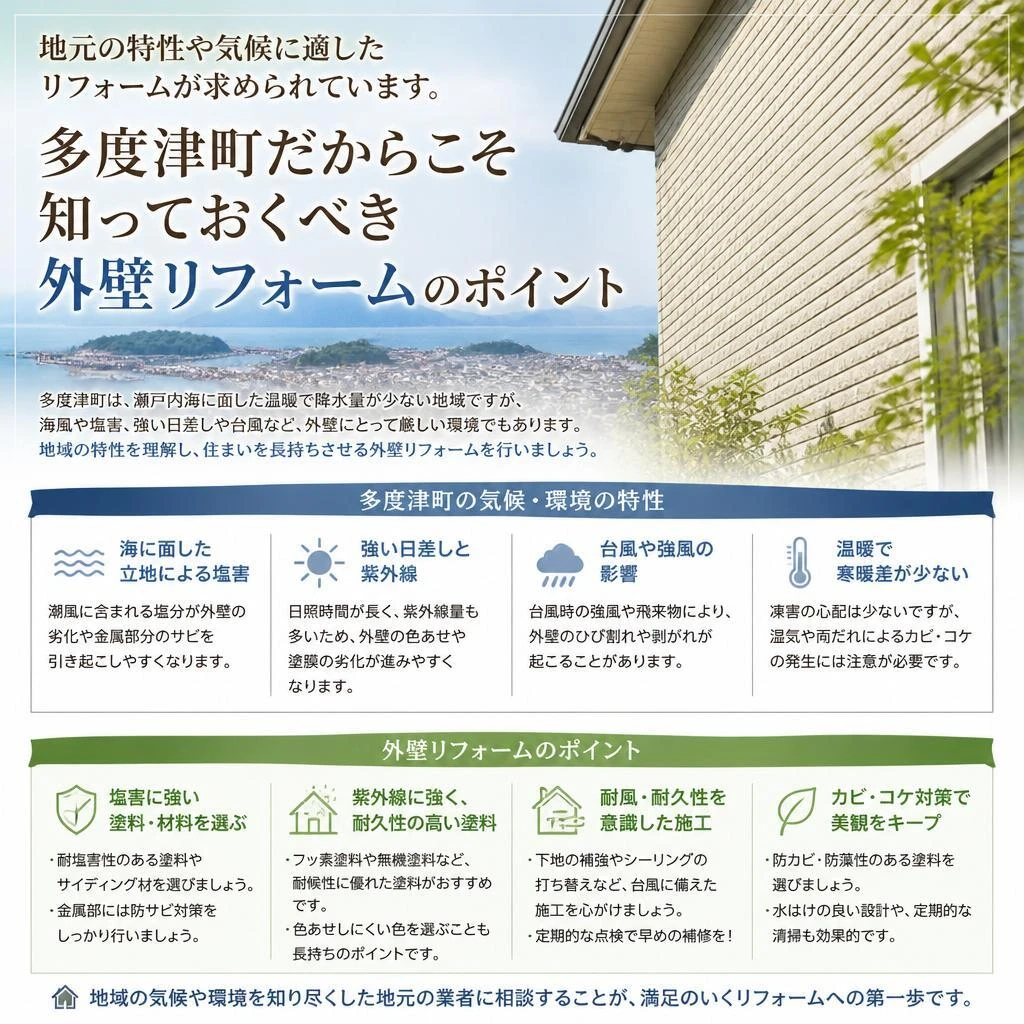 多度津町の外壁リフォーム事情