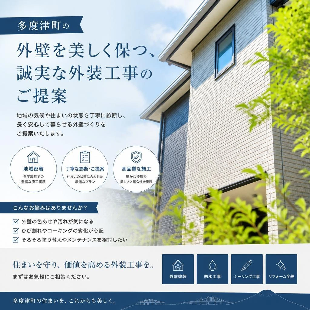 多度津町の外壁を美しく保つ、誠実な外装工事のご提案